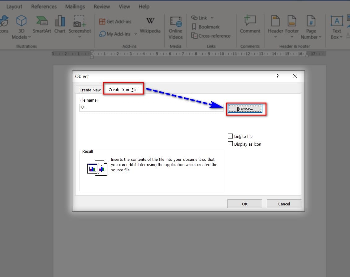 hình chọn mục create from file