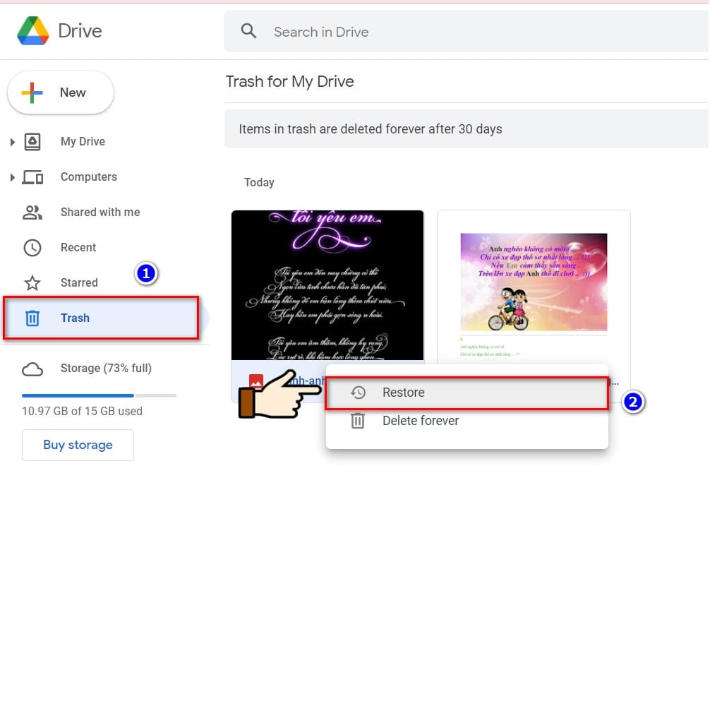 hình restore file