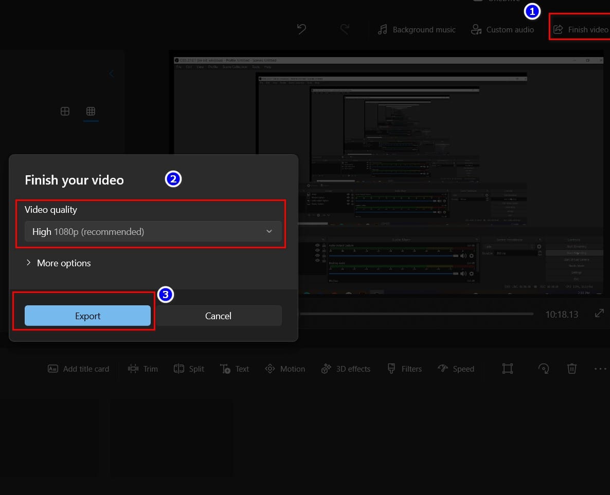 hình ảnh chọn xuất video