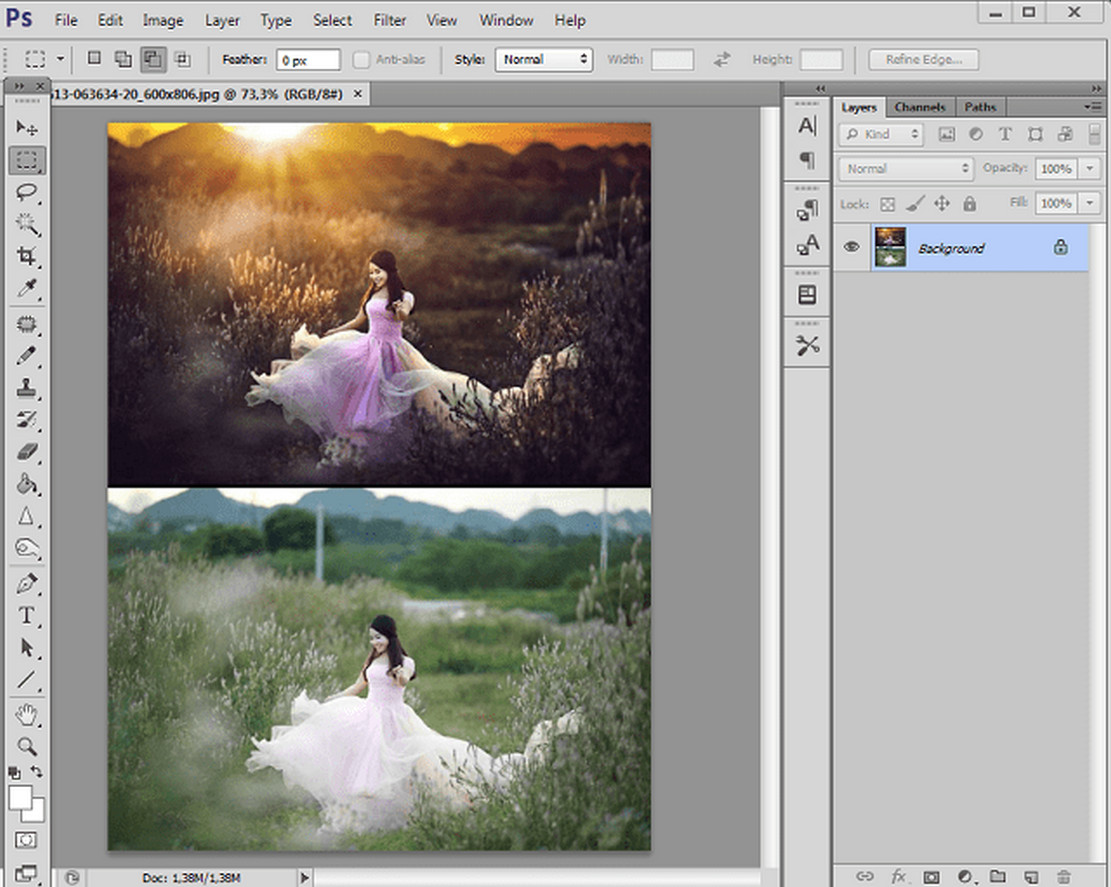 sửa ảnh bằng photoshop