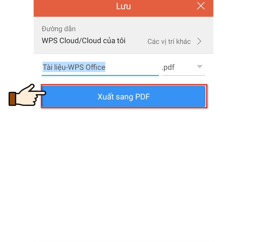 hình ảnh chọn xuất file PDF