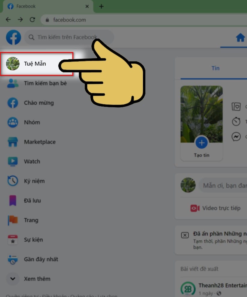 hình ảnh tích chọn vào hình đại diện