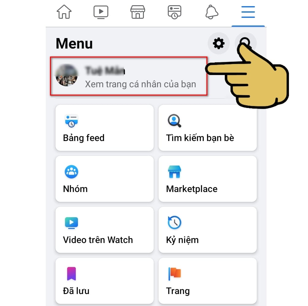 hình tích vào hình đại diện