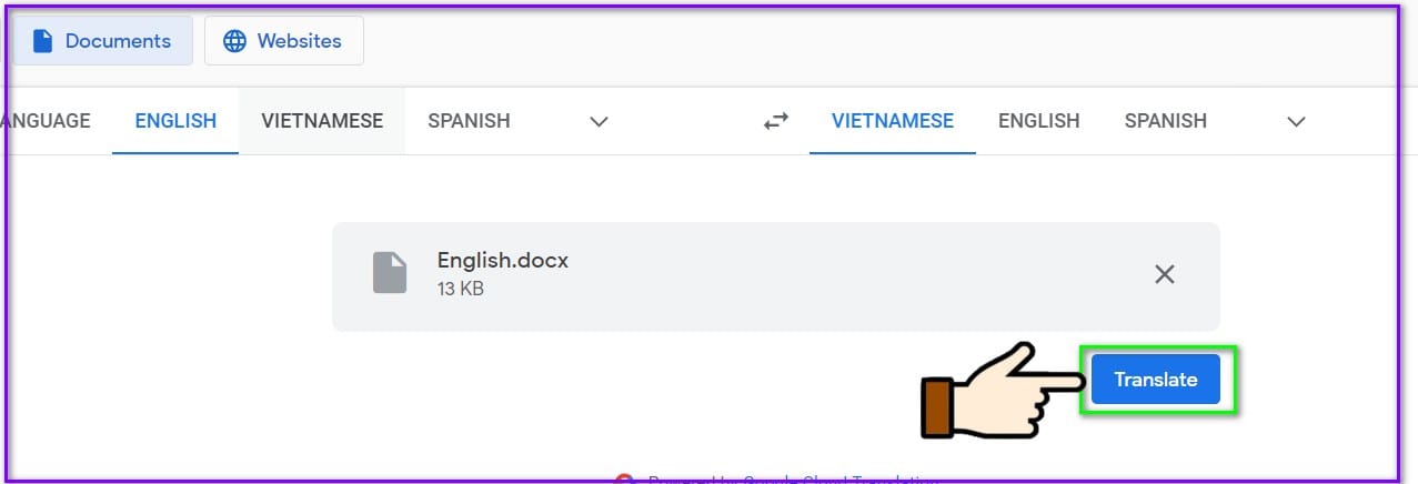 hình tích chọn translate
