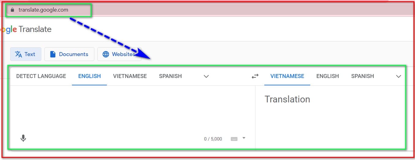 hình ảnh truy cập vào translate