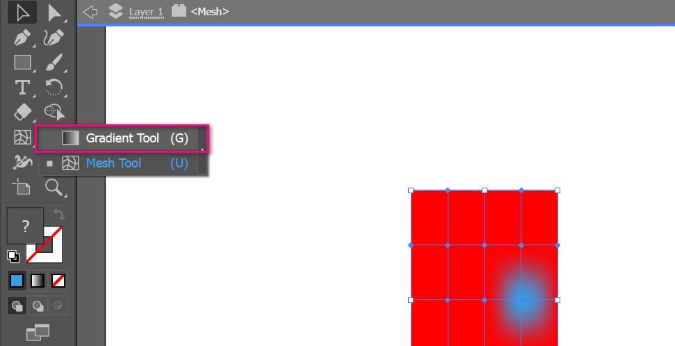 nhóm công cụ gradient tool