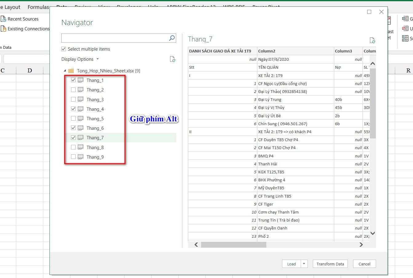 hình sử dụng phím tắt Alt