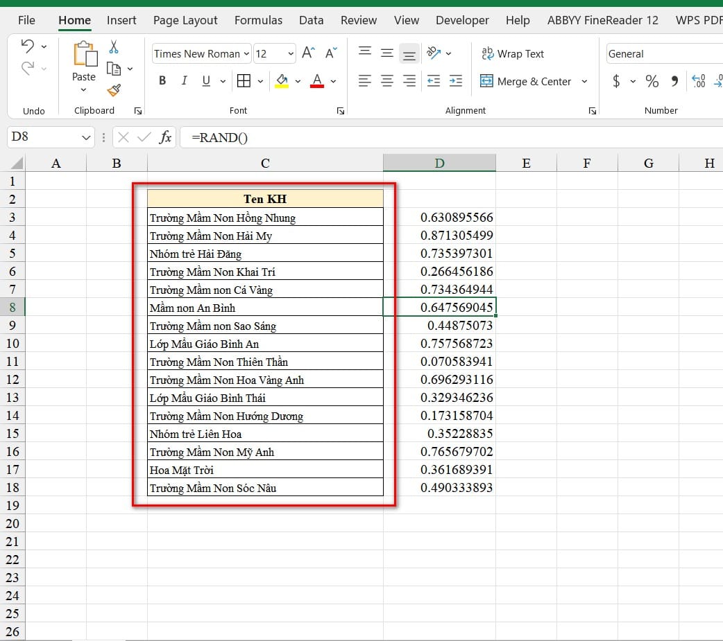 hình ảnh hiển thị kết quả