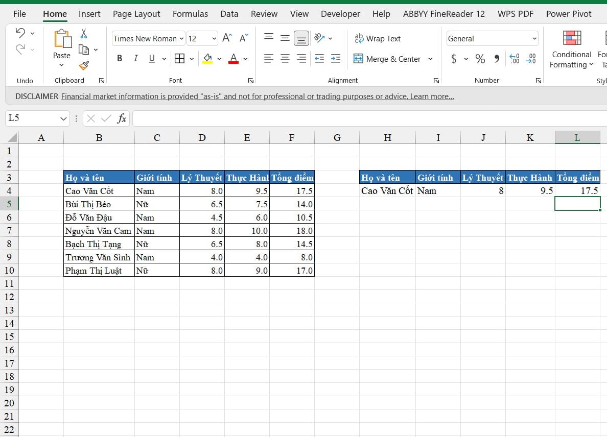 hình ảnh dùng hàm vlookup