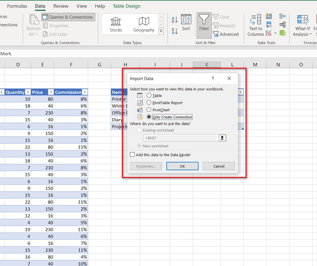hình ảnh chọn bảng import data 3