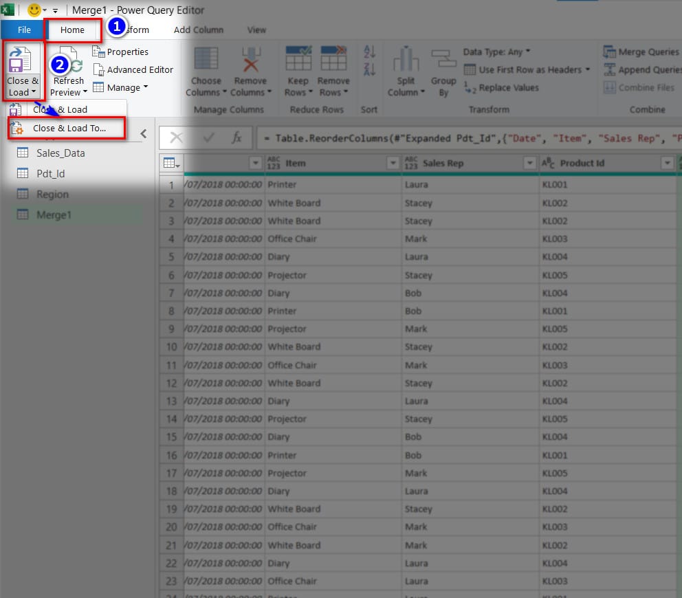 hình ảnh chọn vào close and load to
