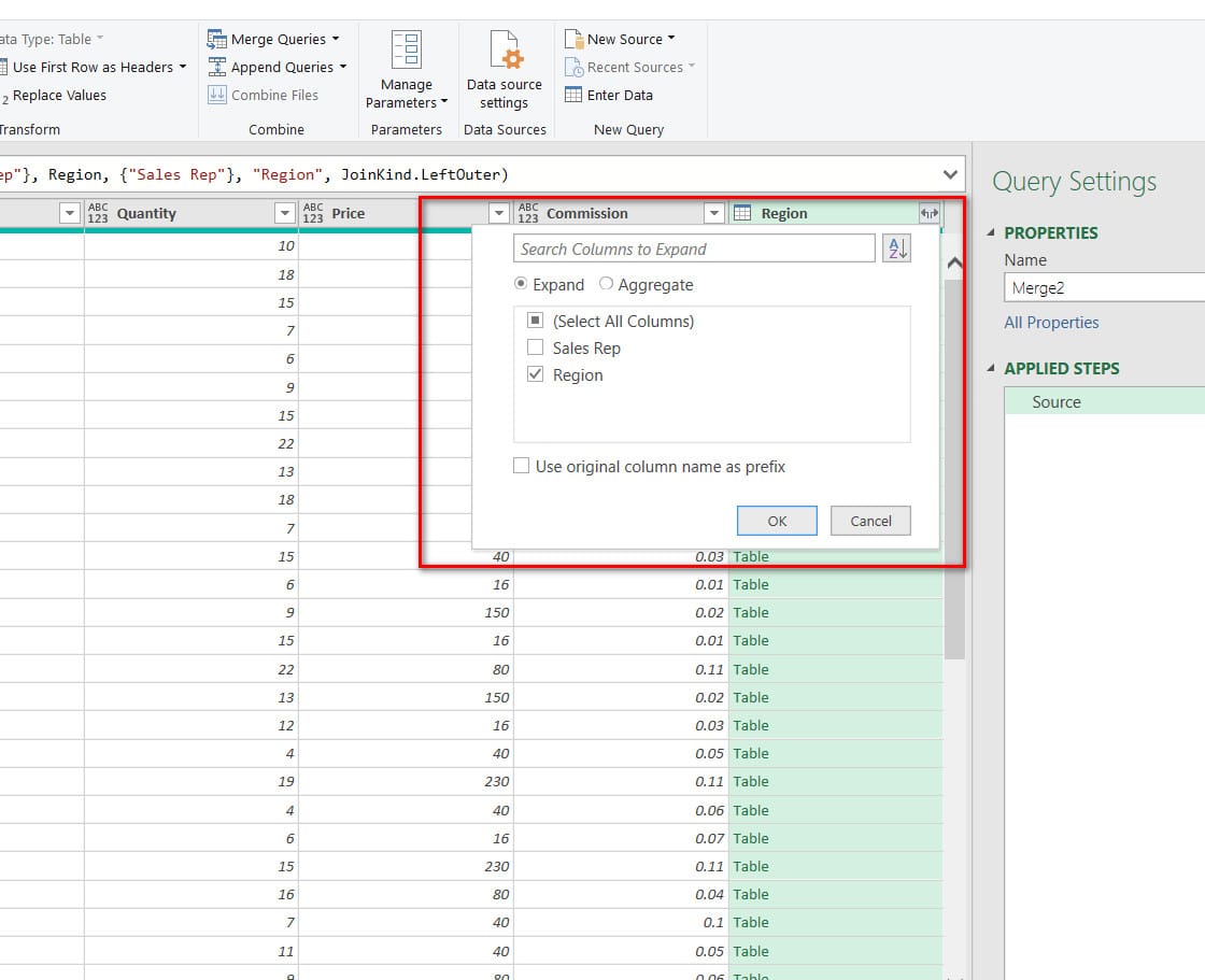 hình ảnh tích bỏ chọn mục region