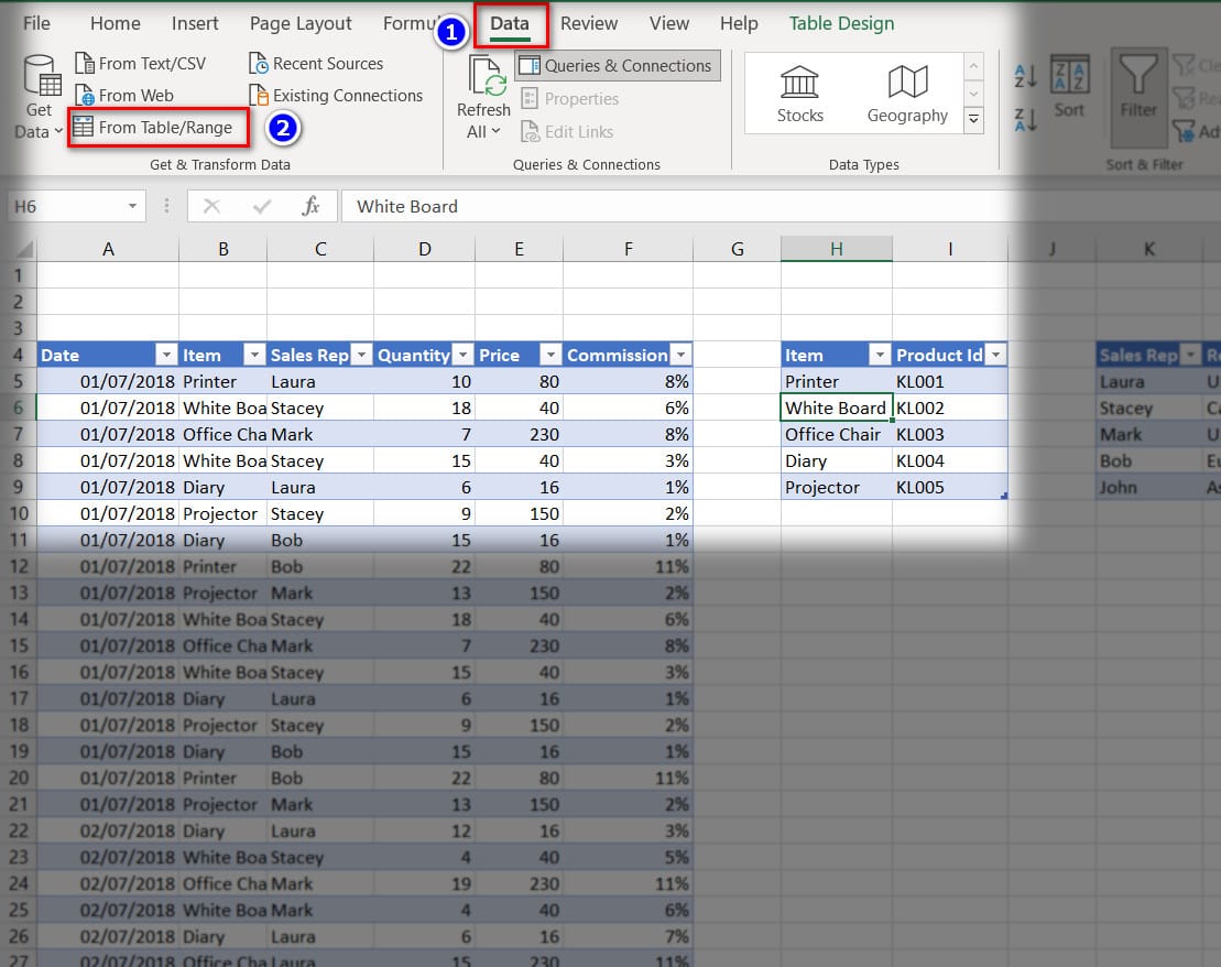 hình chọn vào thẻ from table 2