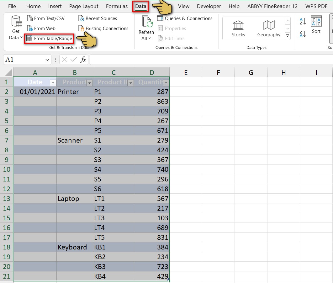 hình vào thẻ data