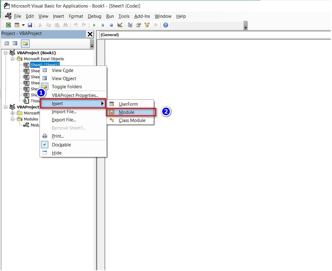 hình ảnh tạo module để chèn code