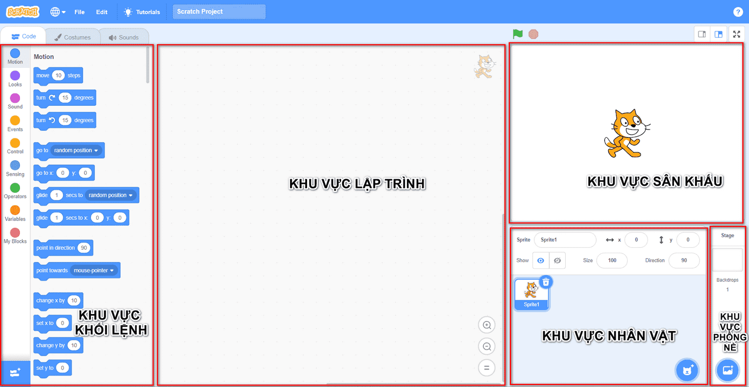 giao diện code