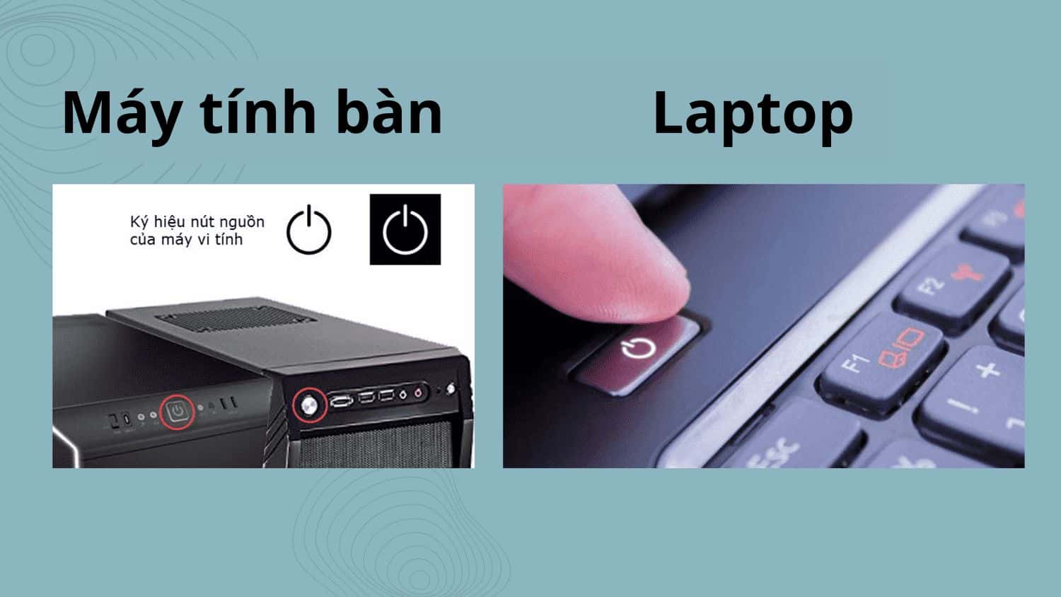 bật nút nguồn