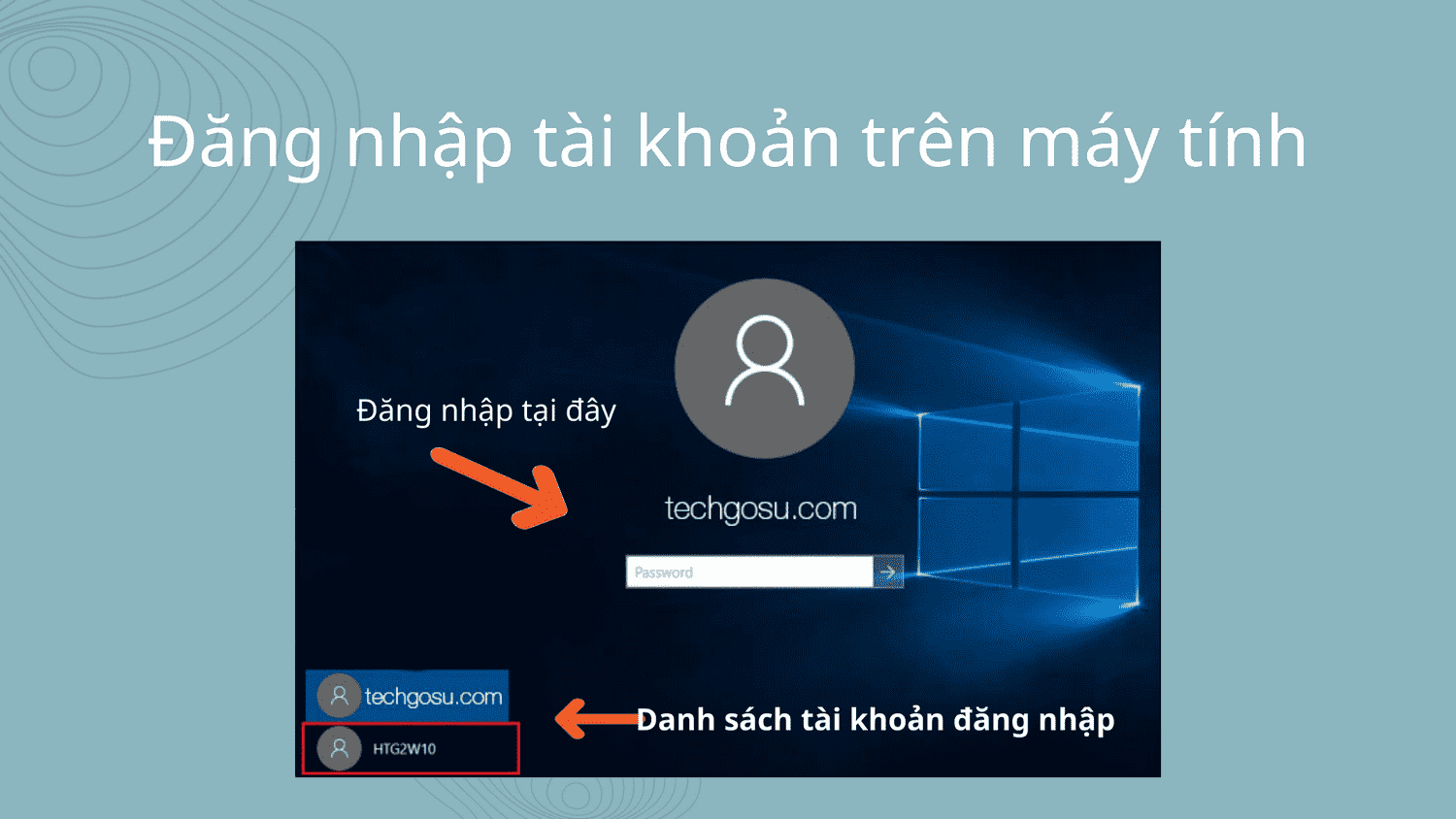 Đăng nhập máy tính