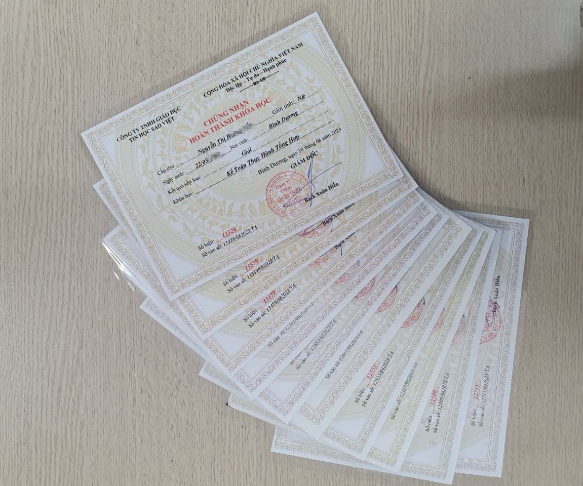 chứng chỉ kế toán tổng hợp