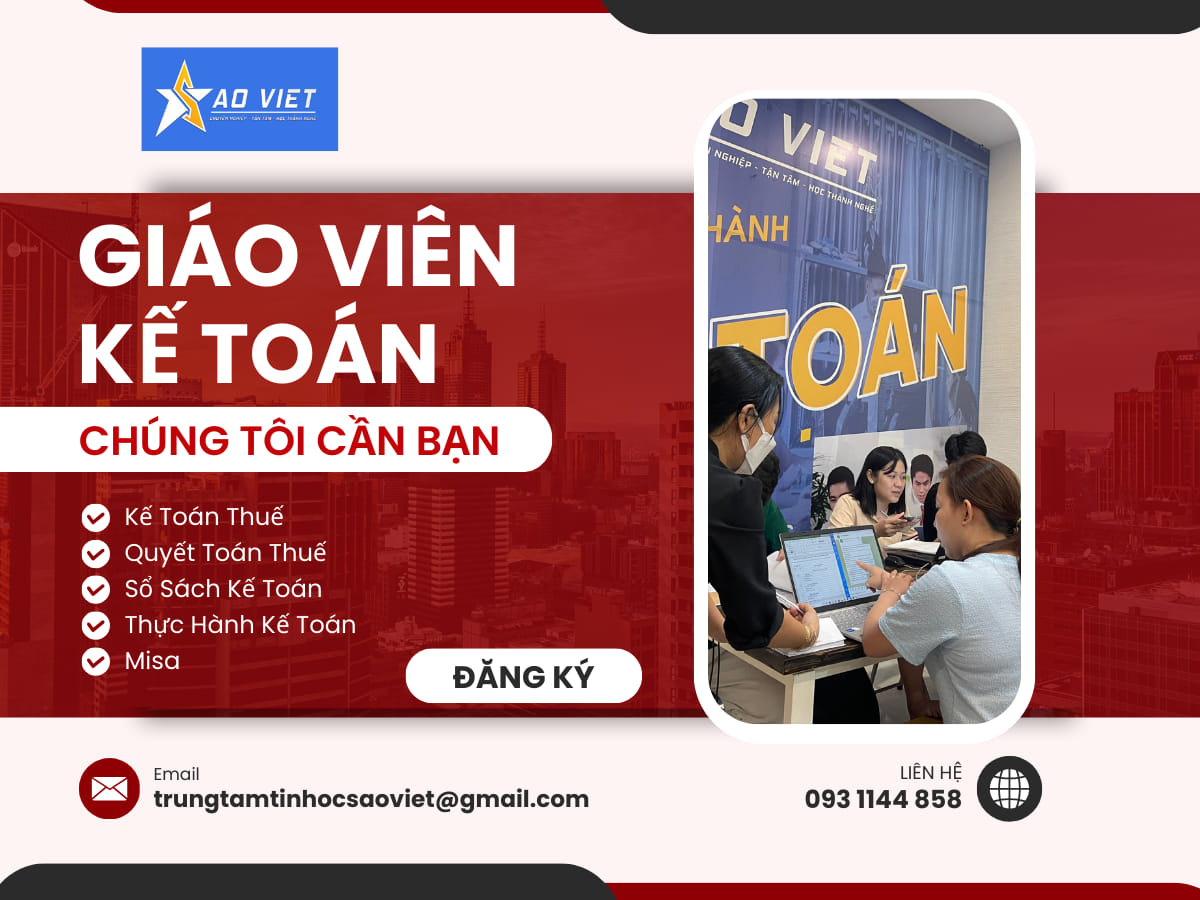 Tuyển dụng giáo viên dạy kế toán tại TPHCM