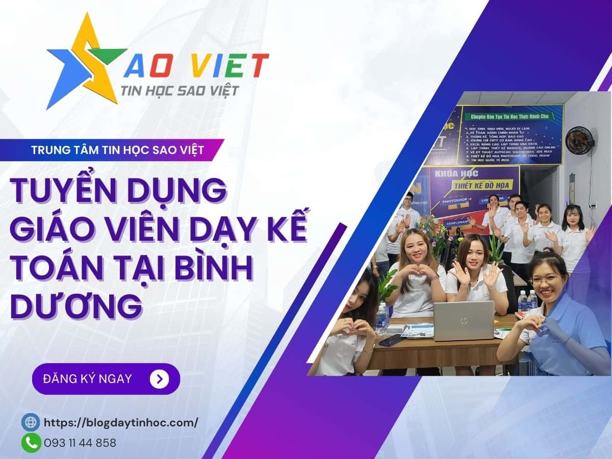 tuyển dụng giáo viên kế toán Bình Dương