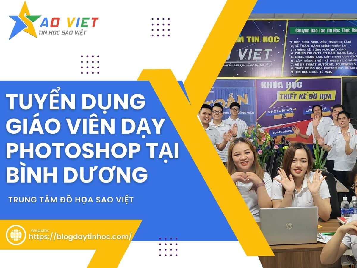 Tuyển dụng giáo viên Photoshop Bình Dương