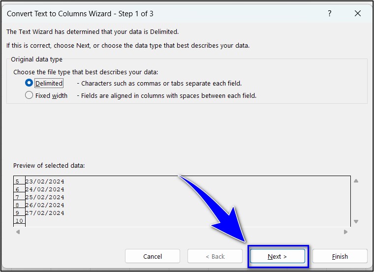Bước 2: Nhấn Next