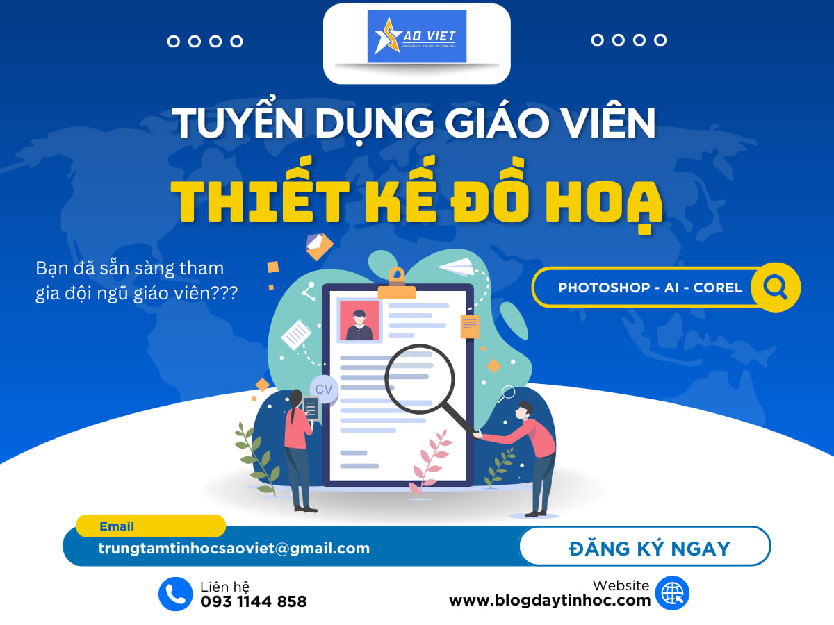 Tuyển dụng giáo viên dạy thiết kế đồ hoạ tại Đồng Nai