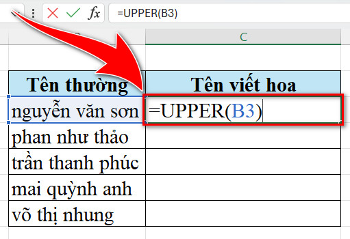 bước 1: UPPER