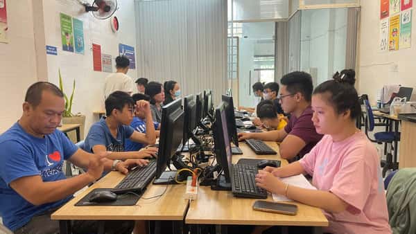Hình ảnh đào tạo tại Trung Tâm Tin Học Sao Việt