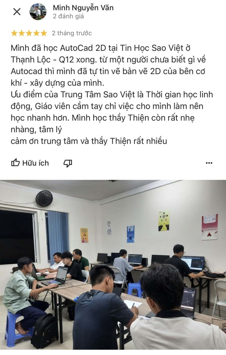 Đánh giá của học viên tại Trung Tâm Tin Học Sao Việt - Hình 6