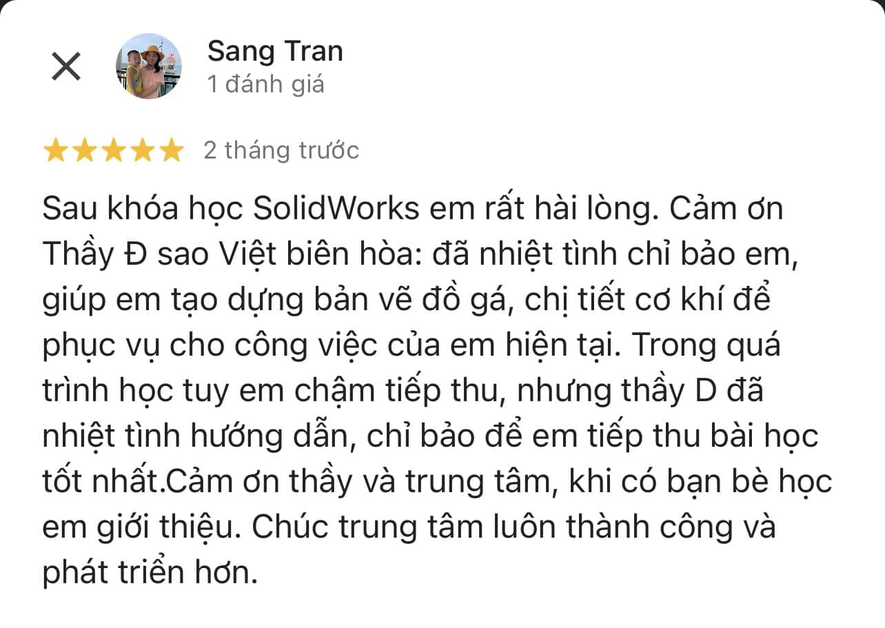 Hình 2: Cảm nhận của học viên sau khi hoàn thành khóa học tại Trung Tâm Tin Học Sao Việt.