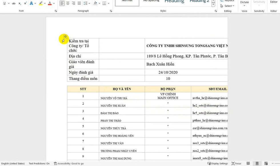 Show bị lỗi định dạng