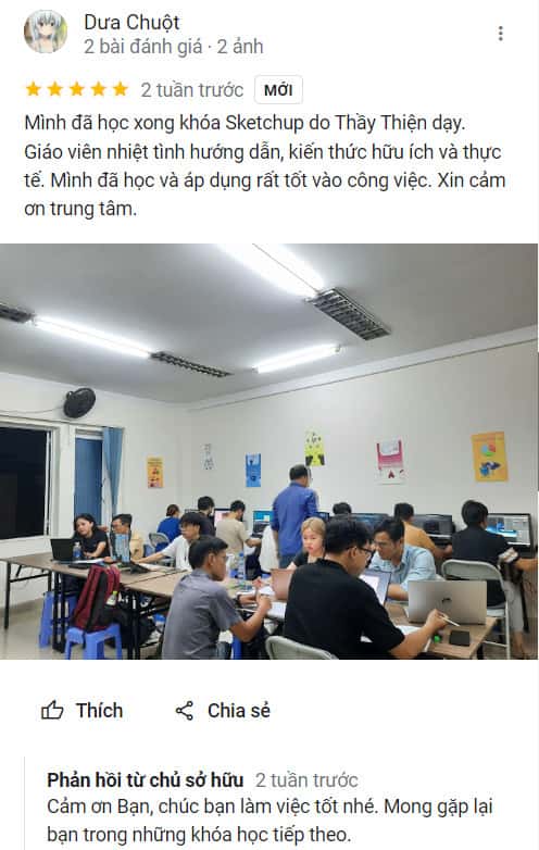Phản hồi của học viên sau khóa học tại Trung Tâm Tin Học Sao Việt