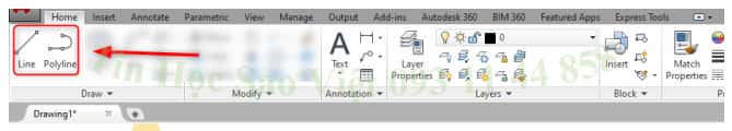 Lệnh line trong AutoCAD