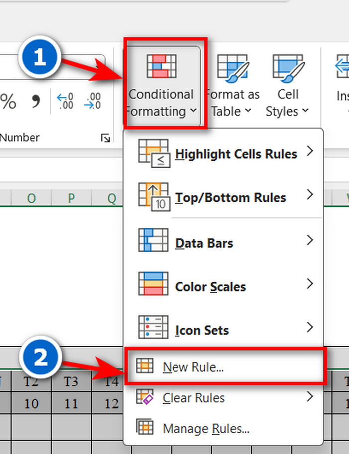 Chọn vào New Rule