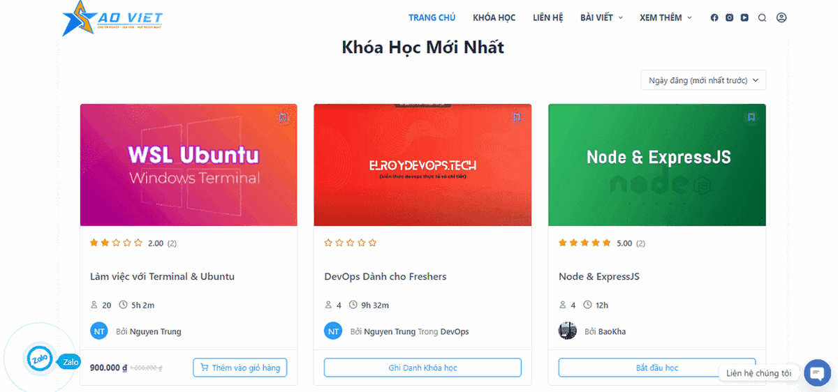 Web Khóa Học·
