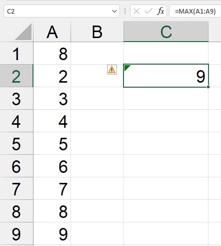 Hàm MAX trong Excel