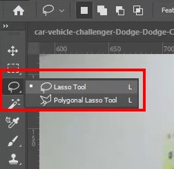 Bước 1 chọn công cụ Marquee Too hoặc  Lasso Tool