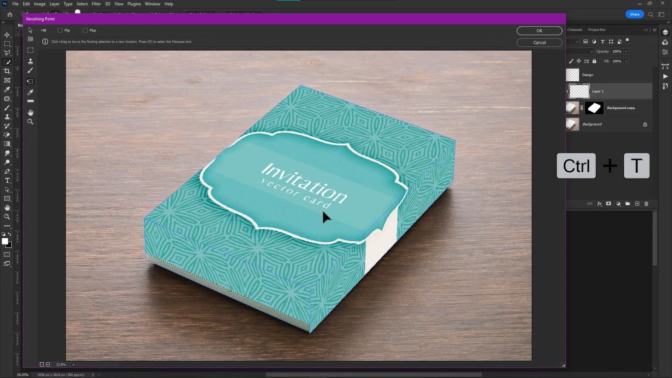 Bước 4 bài học photoshop mockup