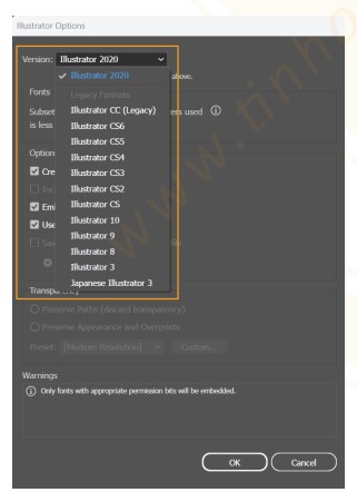 Lưu ý khi lưu file