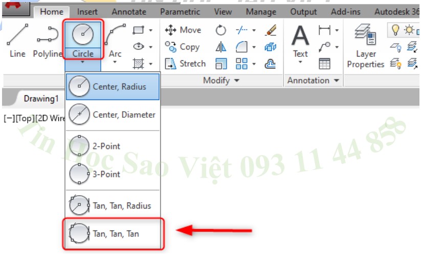 Lệnh Tan Tan Tan tiếp xúc 3 điểm