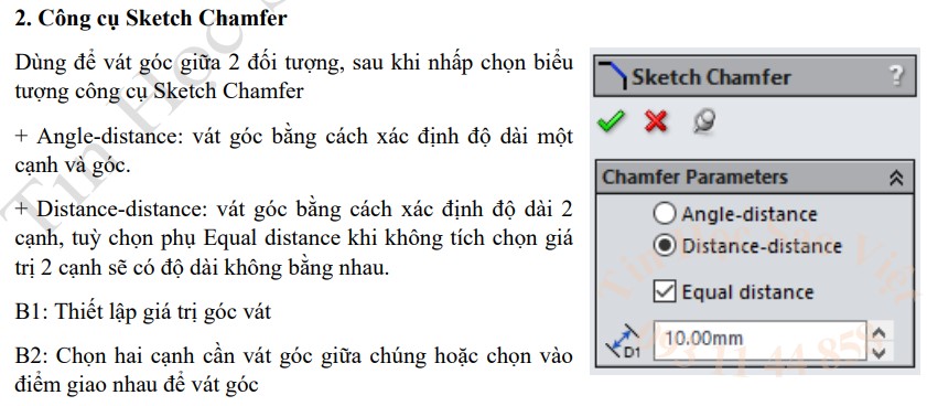 Công Cụ Sketch Chamfer