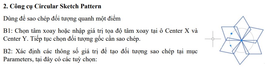 Công cụ Circular Sketch Pattern