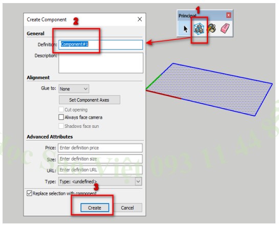 Công cụ Make Component