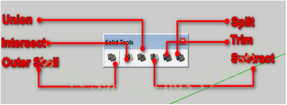 thanh công cụ Solid Tools