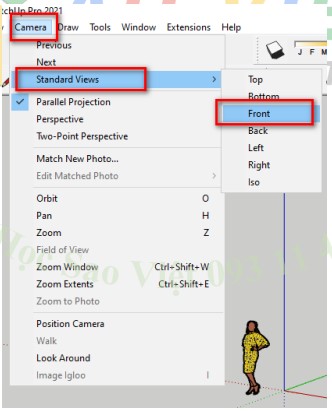 bước 2 xuất file từ sketchup sang autocad 2D
