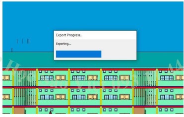 đợi kết quả xuất file từ sketchup sang autocad 2d
