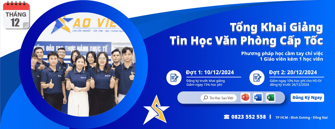 Khóa học tin học văn phòng ở Vũng Tàu