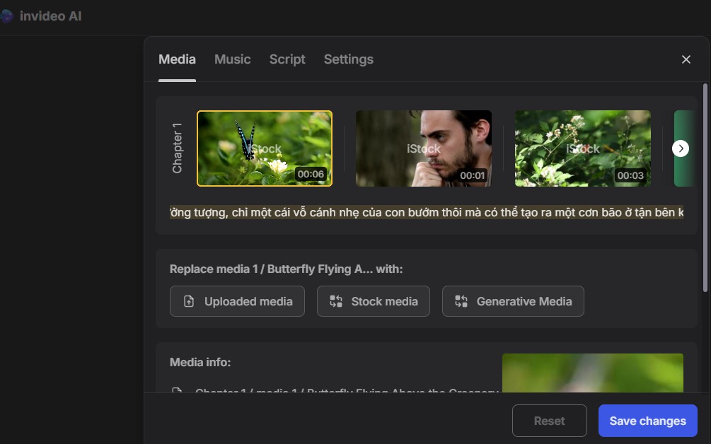 chỉnh sửa media